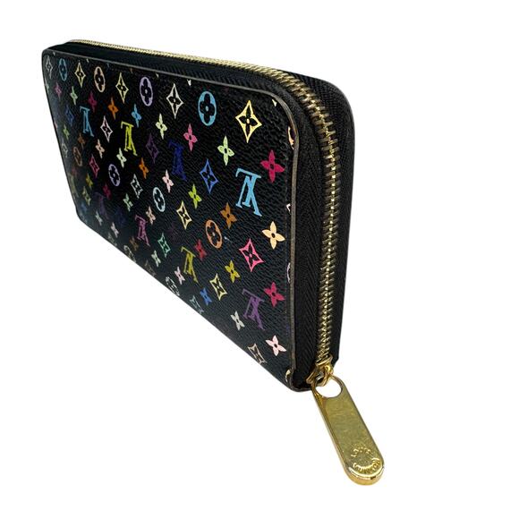Louis Vuitton Murakami Wallet Multicolor Monogram Vintage Long Zippy Noir Purple - Picture 8 of 14